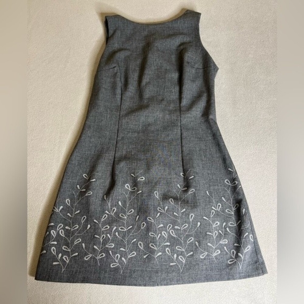 Vintage Byer Too! Dress Women's Size 11 White Floral Embroidered  Dress